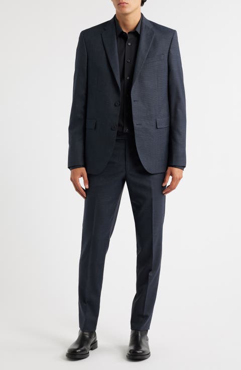 Ross Slim Fit Solid Wool Suit
