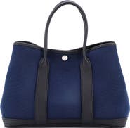 Pre-Owned Hermes Garden Party Tote Toile and Leather 30