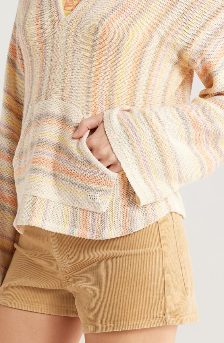 Billabong Baja Beach Stripe Hoodie, Alternate, color, Sunflower