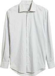 Peter Millar Cannon Crown Lite Stripe Performance Twill Button-Up Shirt