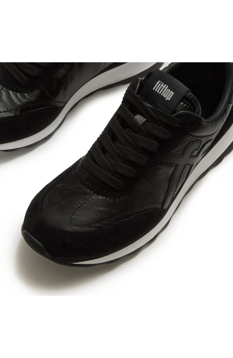 FitFlop Retro-Q Ff Met-Suede Sneakers, Alternate, color, Black