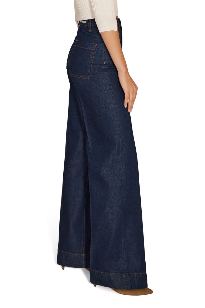 The Mischa Shortie Super High Waist Wide Leg Jeans, Alternate, color, PEPPER