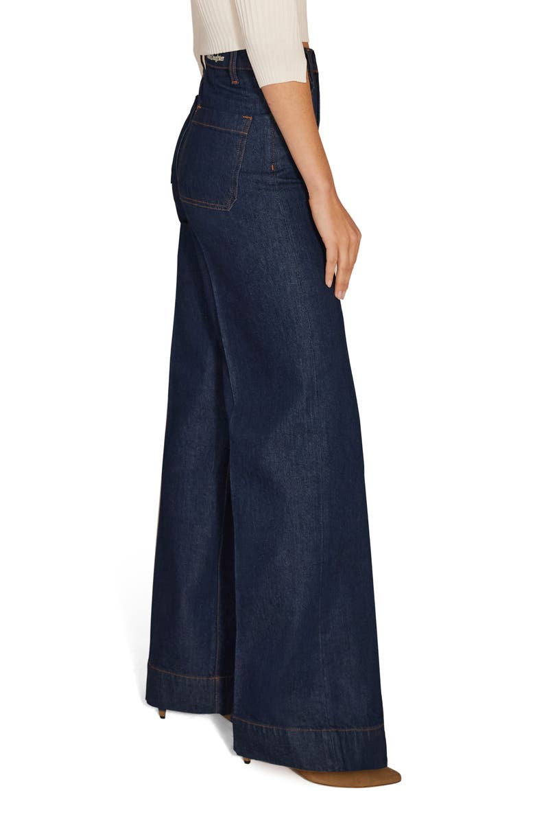 Favorite Daughter The Mischa Shortie Super High Waist Wide Leg Jeans, Alternate, color, Pepper