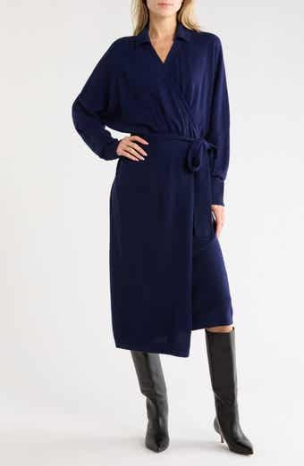 Mac Wool & Cashmere Wrap Midi Dress
