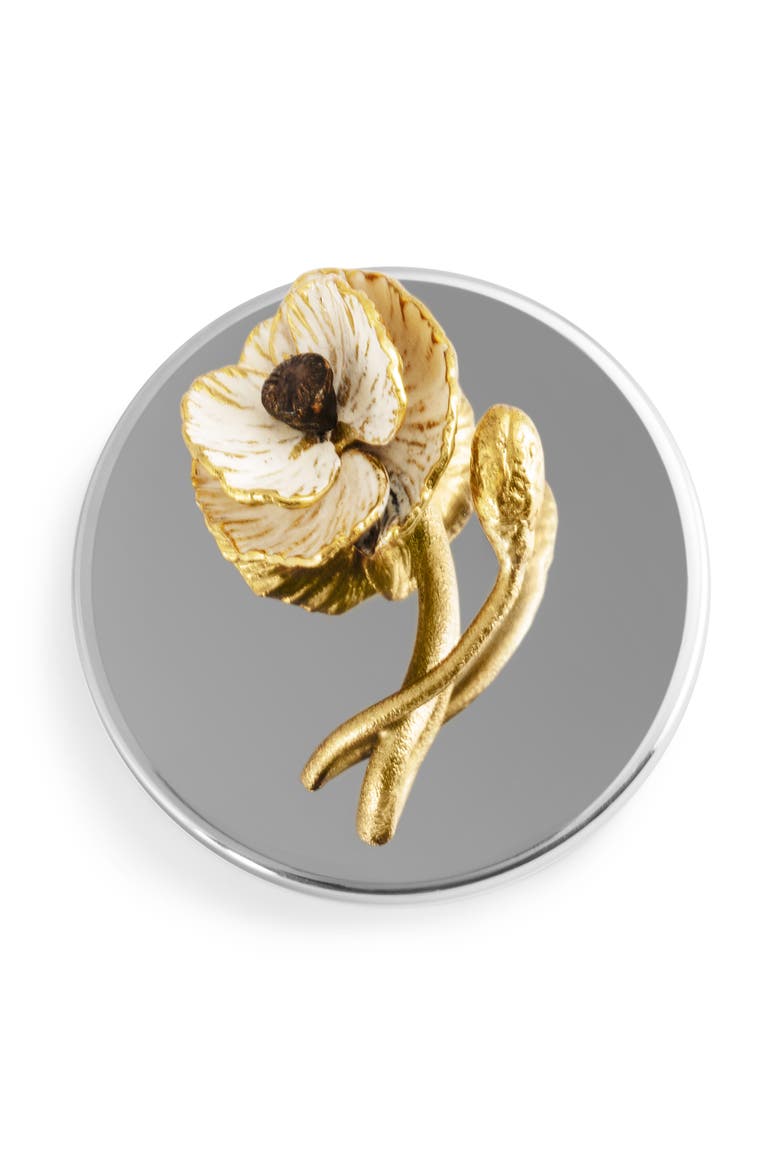Anemone Three-Wick Scented Candle, Alternate, color, SILVER/ GOLD