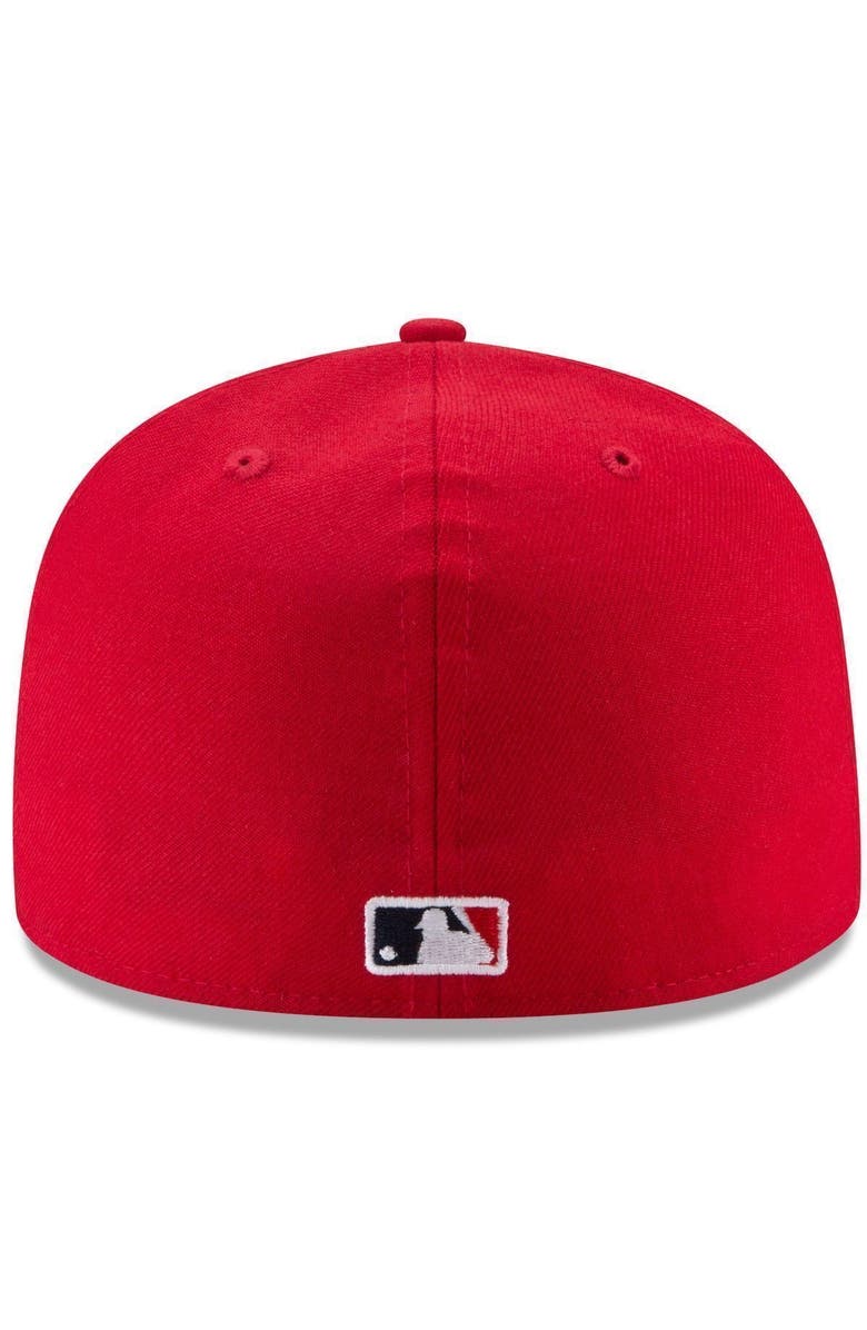 New Era Men's New Era Red Los Angeles Angels Game Authentic Collection On-Field 59FIFTY Fitted Hat, Alternate, color, Red