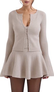 HOUSE OF CB Aster Flared Cuff Cardigan