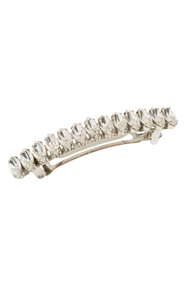 L. Erickson Ziva Crystal Barrette, Main, color, Crystal/ Silver