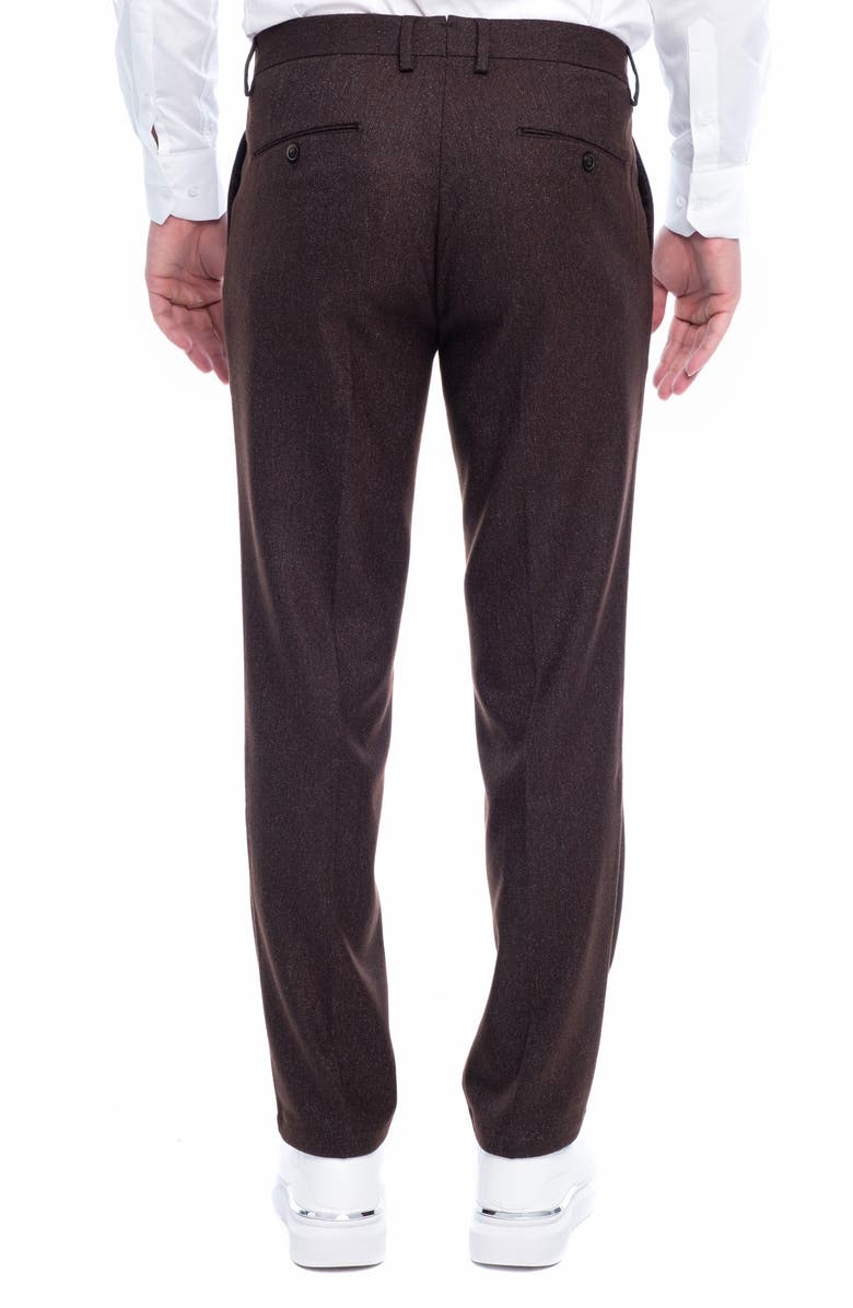 VELLAPAIS Cita Herringbone Straight Leg Pants, Alternate, color, Brown