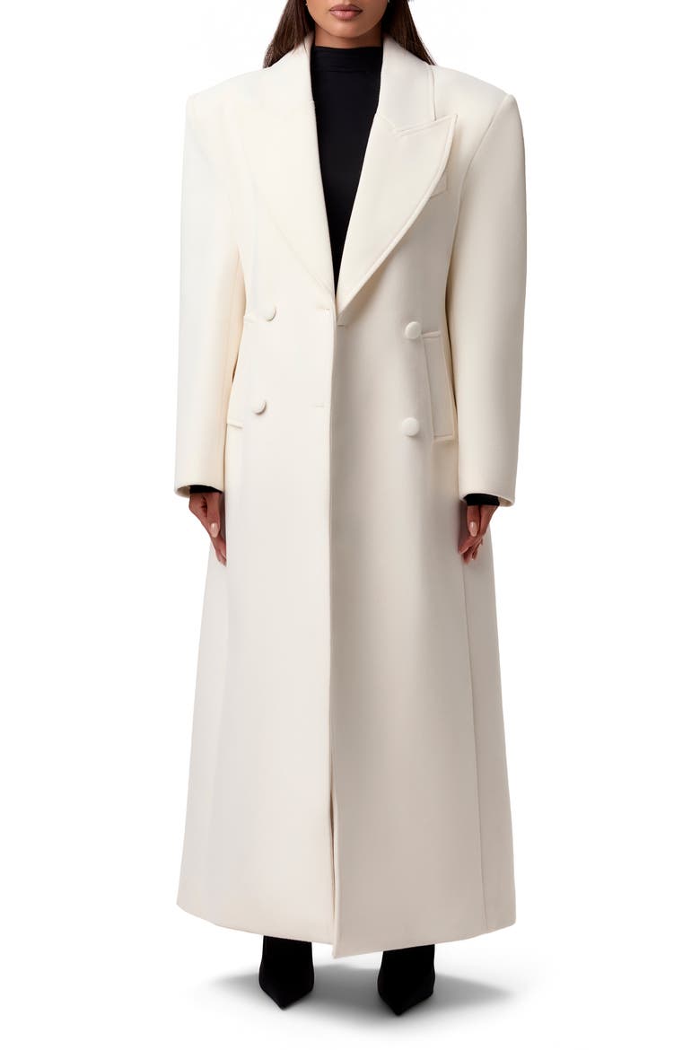 Power Oversized Coat, Main, color, BONE