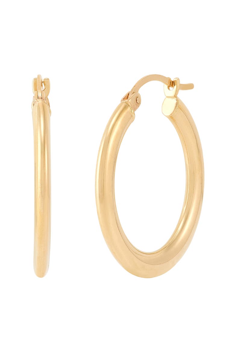 Frankie & Zoe Tubular Hoop Earrings, Main, color, Yellow Gold