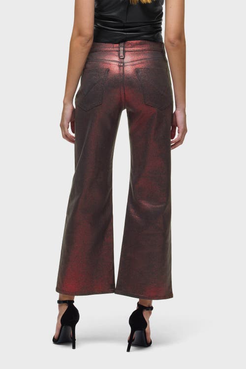 Hudson Jeans Rosie High-rise Wide Leg Ankle In Burgundy