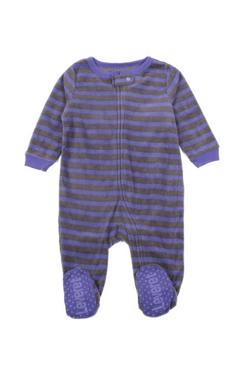 Footed Fleece Printed Holiday Pajamas (Baby)