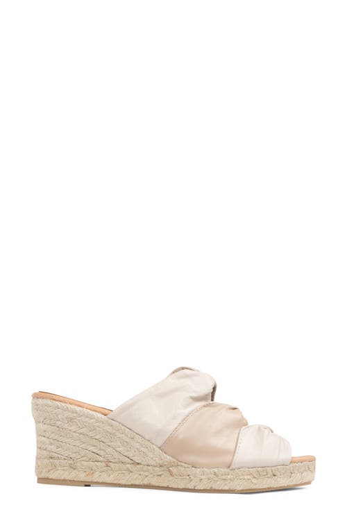 Shop Patricia Green Ginger Espadrille Platform Wedge Slide Sandal In Natural/tan
