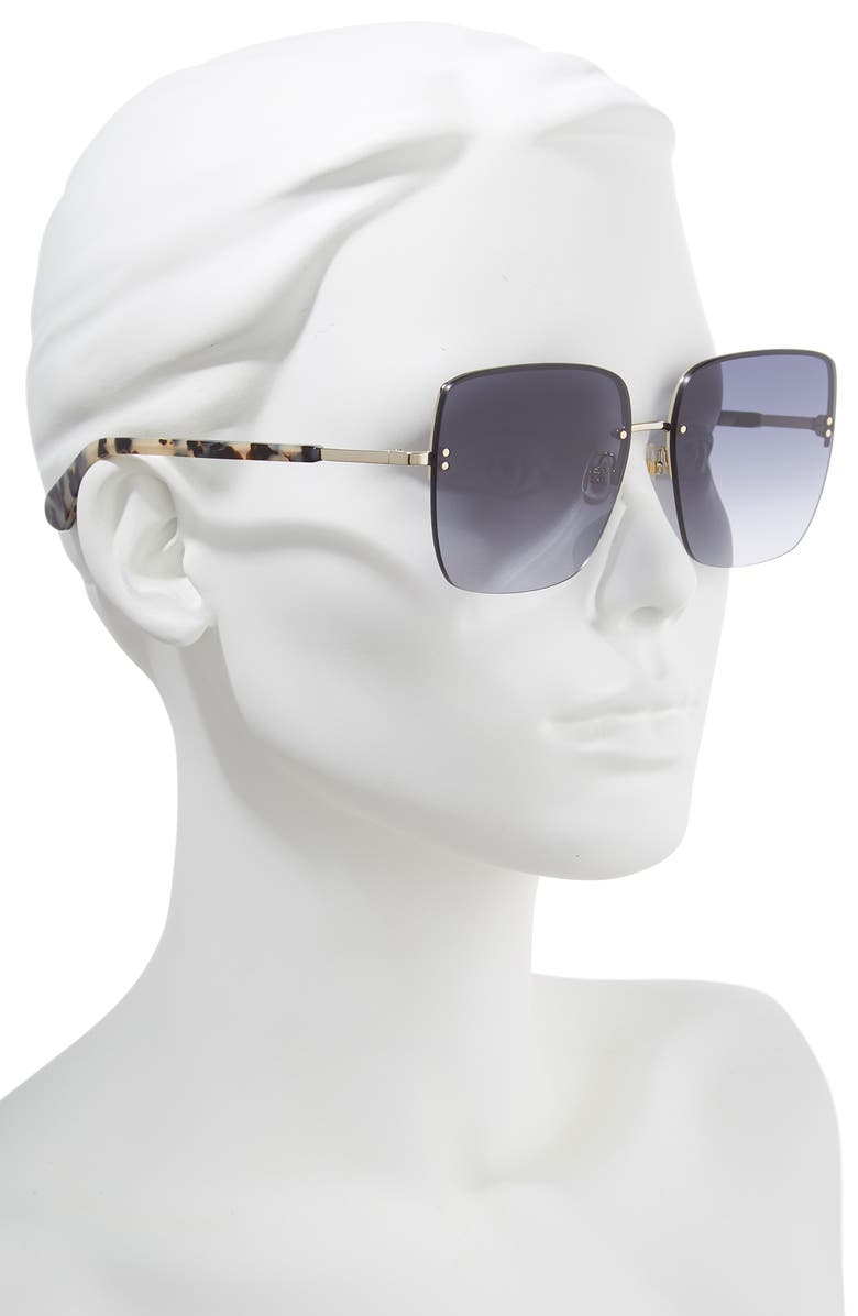 Kate Spade New York janays 61mm rimless square sunglasses, Alternate, color,