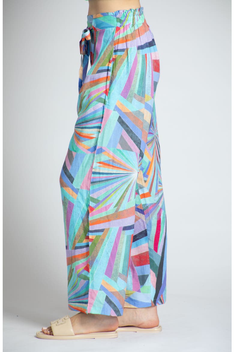 Print Tie Waist Crop Wide Leg Pants, Alternate, color, BLUE MULTI