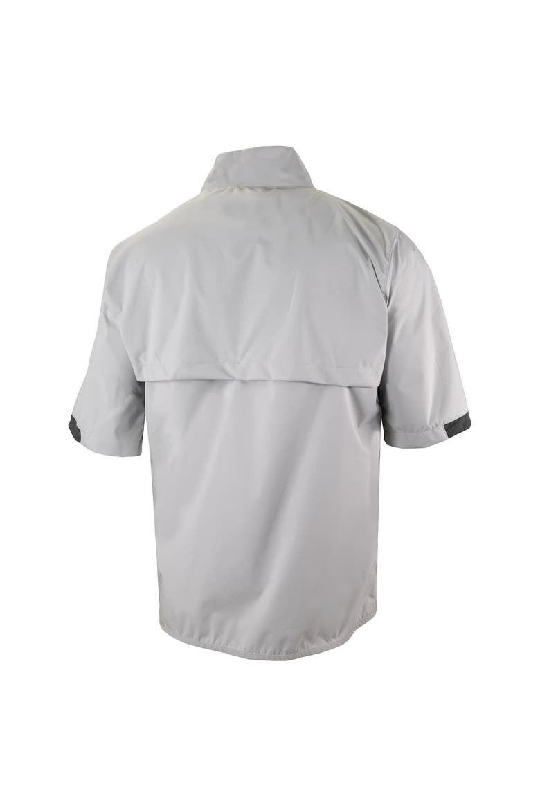 Men's Columbia  Gray WM Phoenix Open Big Shot Omni-Wick Short Sleeve Half-Zip Windbreaker Jacket, Alternate, color, Gray
