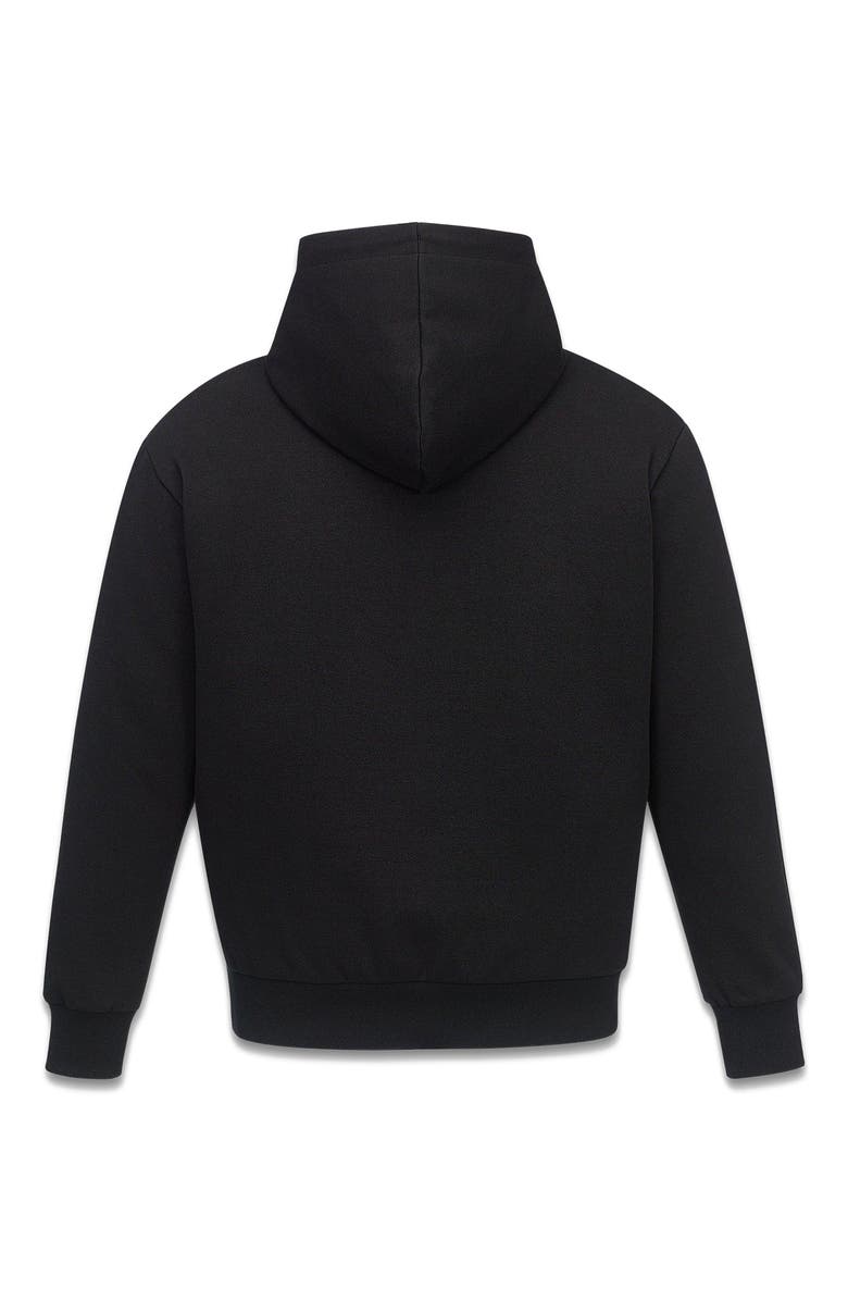 MCM Essential Logo Patch Ponte Hoodie, Alternate, color, Black