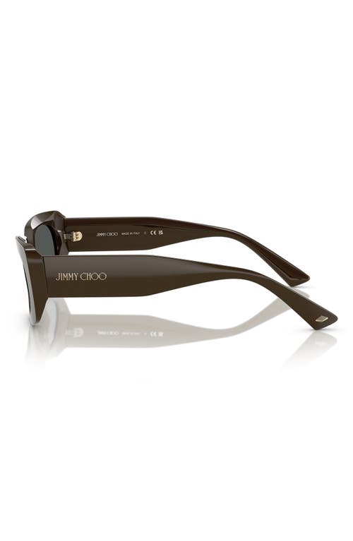 Jimmy Choo 54mm Polarized Pillow Sunglasses In Green