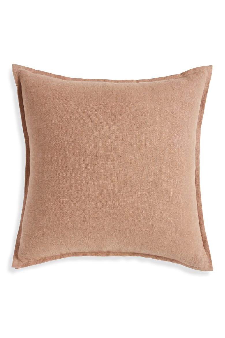 Washed Linen Accent Pillow, Main, color, TAN PORTABELLA