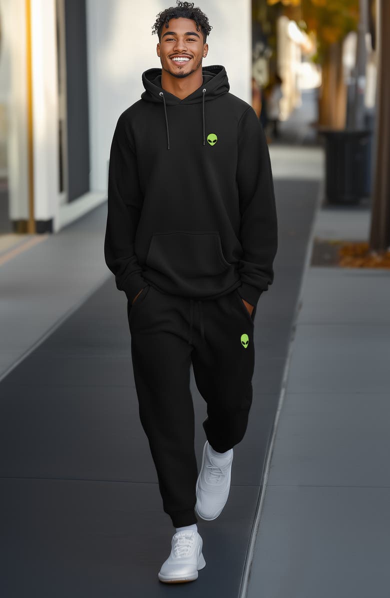 Dalix Alien All Day Sweatsuit, Alternate, color, Black