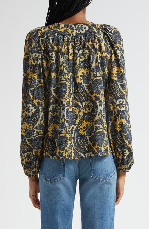Ulla Johnson Brea Floral Top In Green