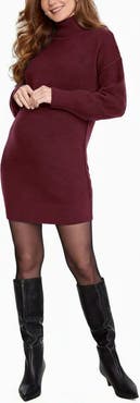 MOTHERHOOD MATERNITY Long Sleeve Turtleneck Sweater Tunic Dress
