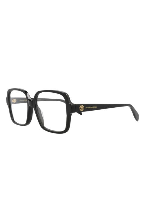 Alexander Mcqueen Mcqueen 55mm Square Optical Glasses In Multi