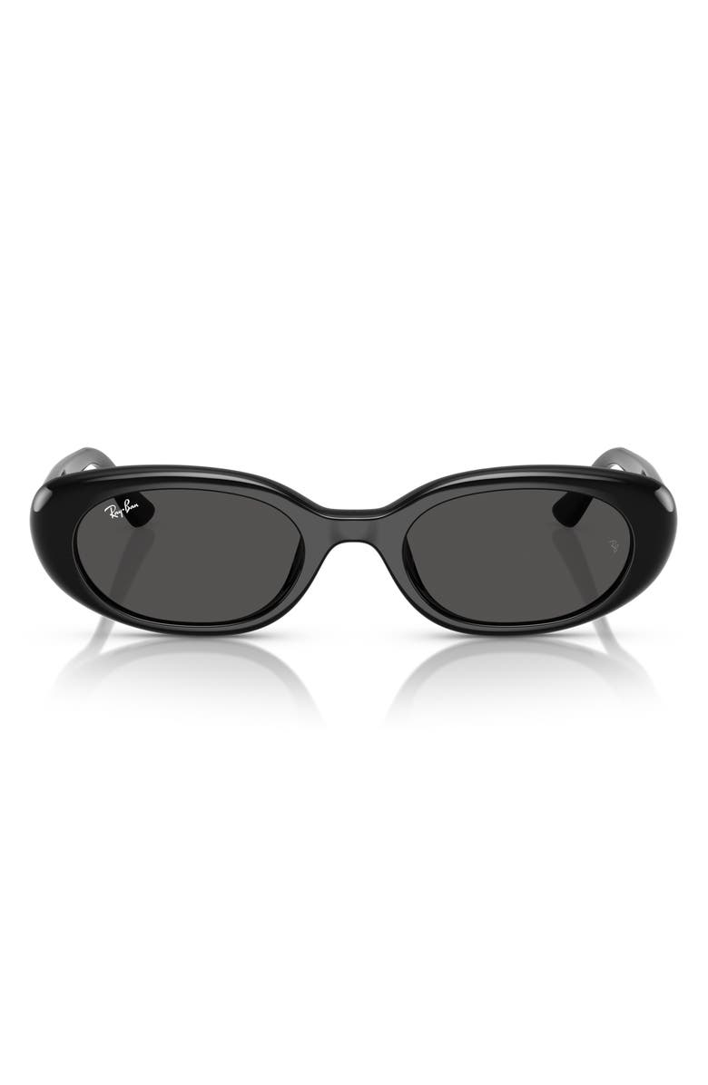 Ray-Ban 53mm Pillow Oval Sunglasses, Main, color, Black