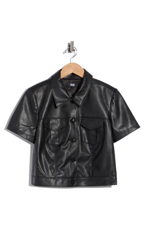 Angelique Leather Top