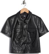 PAIGE Angelique Leather Top