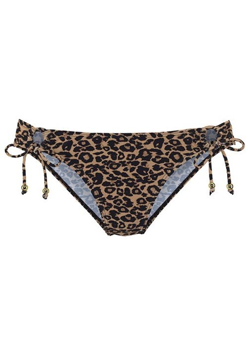 Lascana Leopard Side Tie Bikini Bottom In Animal Print