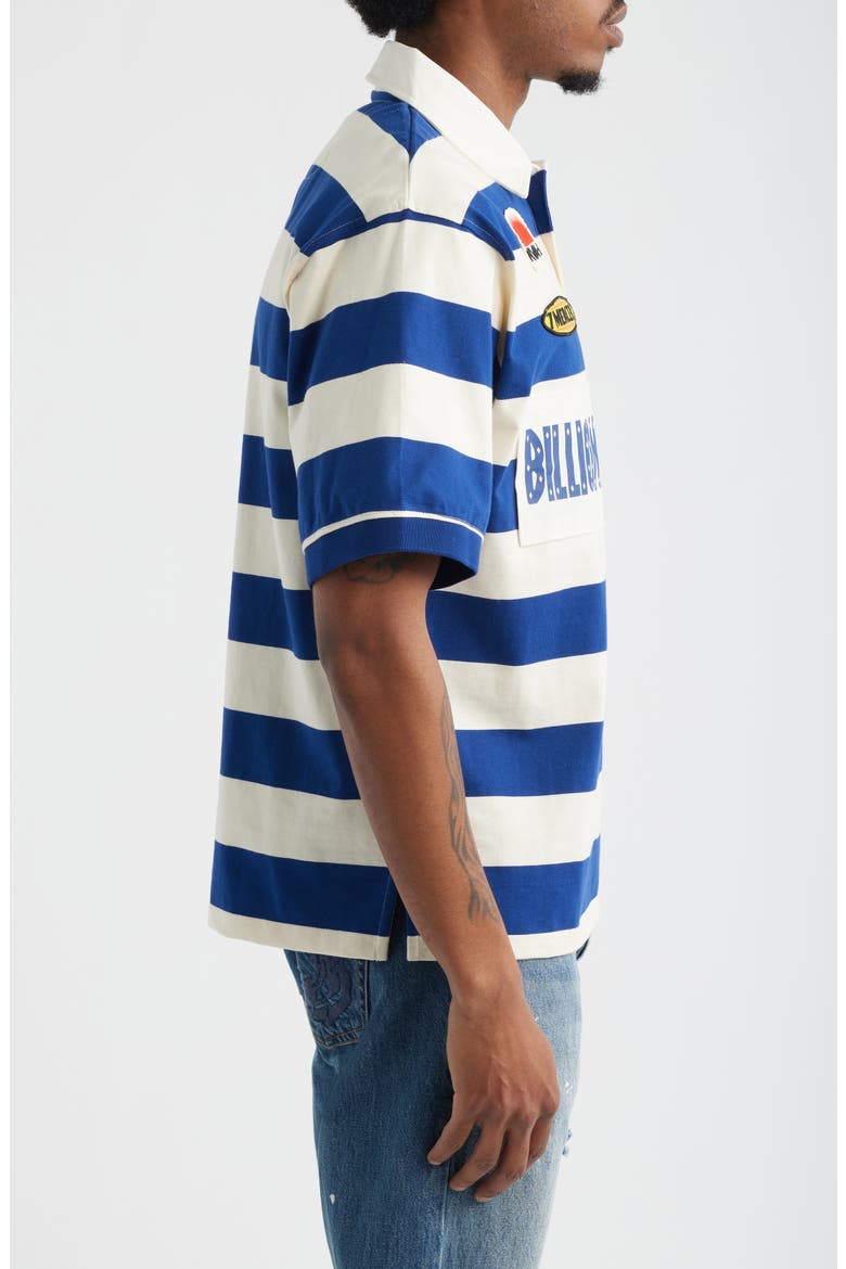 Trails Stripe Cotton Polo, Alternate, color, ECRU