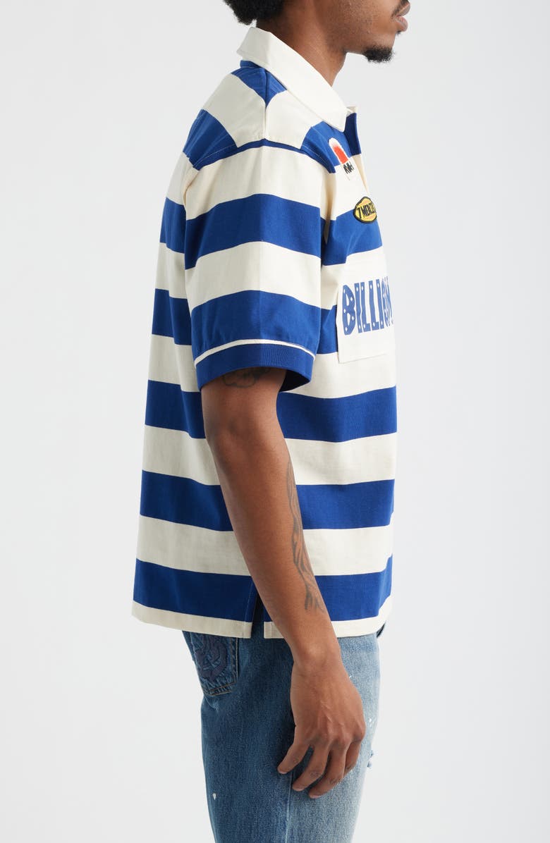 Billionaire Boys Club Trails Stripe Cotton Polo, Alternate, color, Ecru