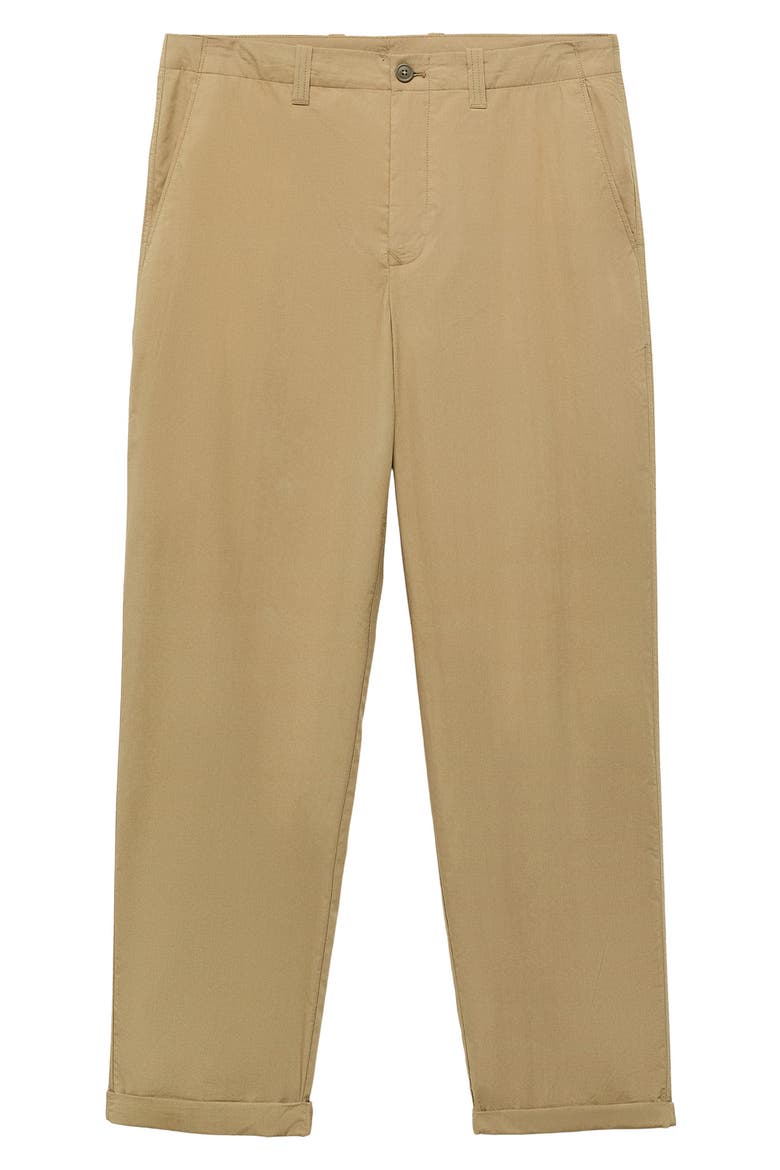 Straight Leg Cotton Pants, Alternate, color, BEIGE