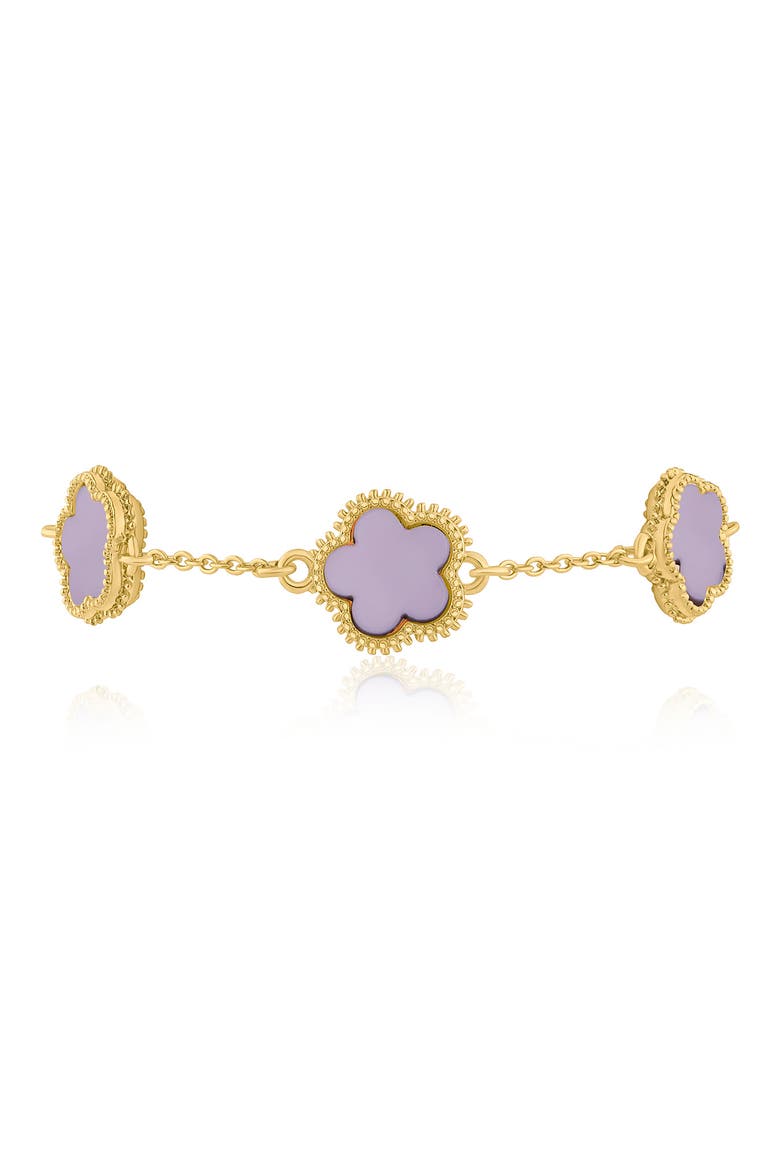 Clover Station Chain Bracelet (Nordstrom Exclusive), Main, color, LAVENDER/ GOLD