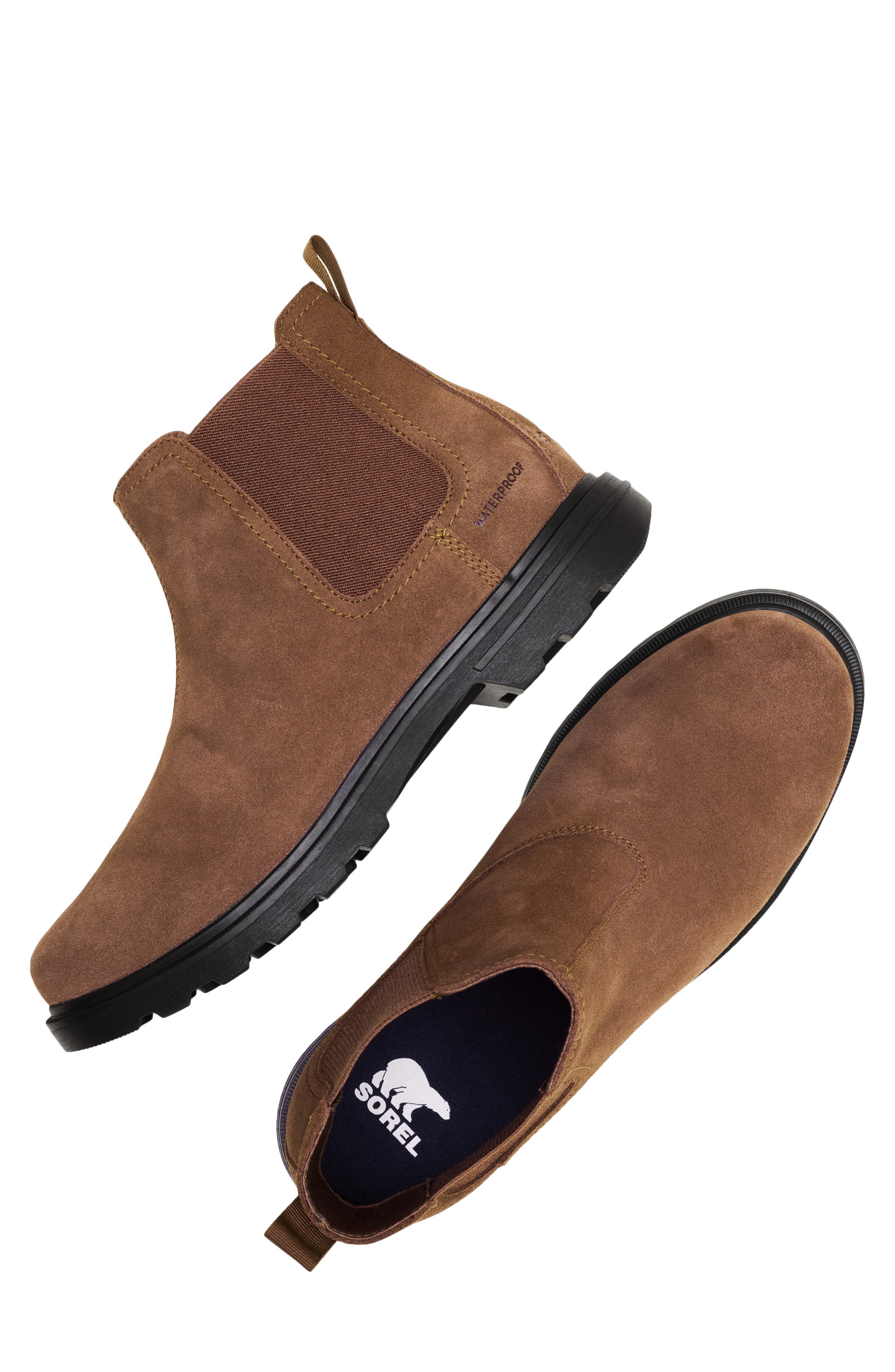 SOREL Cyprus<sup>™</sup> Waterproof Chelsea Boot, Alternate, color, Tobacco/ Blackened Brown