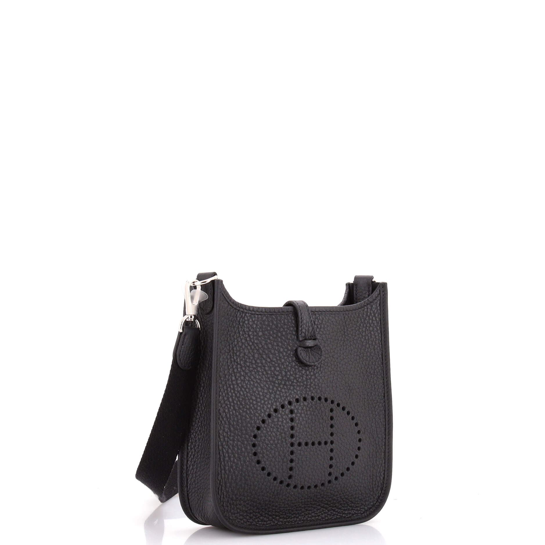 Pre-Owned Hermes Evelyne Bag Gen III Clemence TPM, Alternate, color, Noir