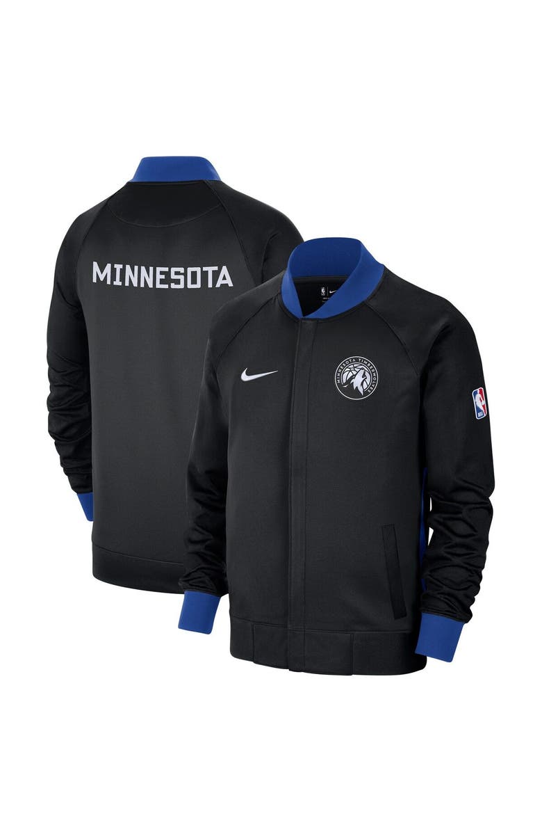 Nike Men's Nike Black/Royal Minnesota Timberwolves 2022/23 City Edition Showtime Thermaflex Full-Zip Jacket, Main, color,