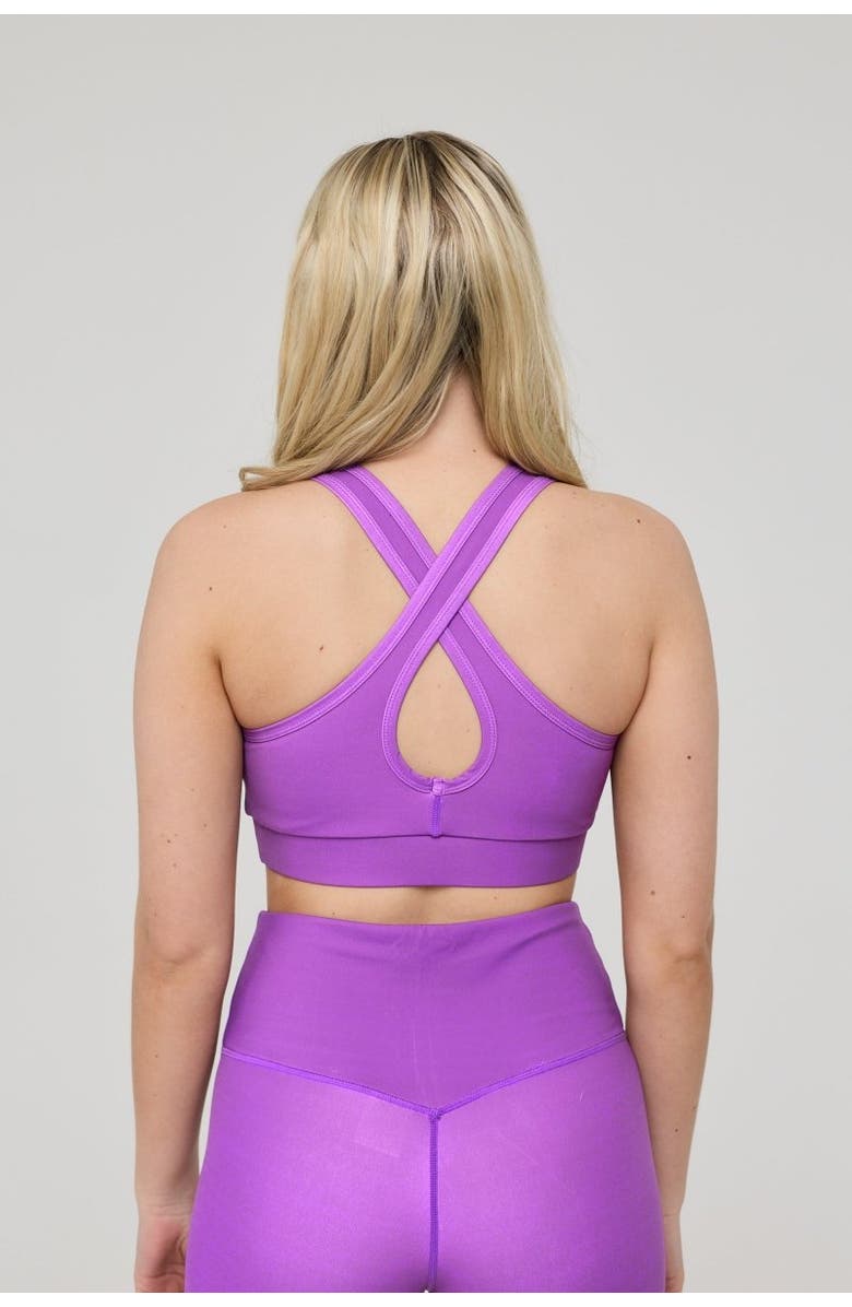 OOSC High Support Elite Crossback Sports Bra - Purple, Alternate, color, Purple