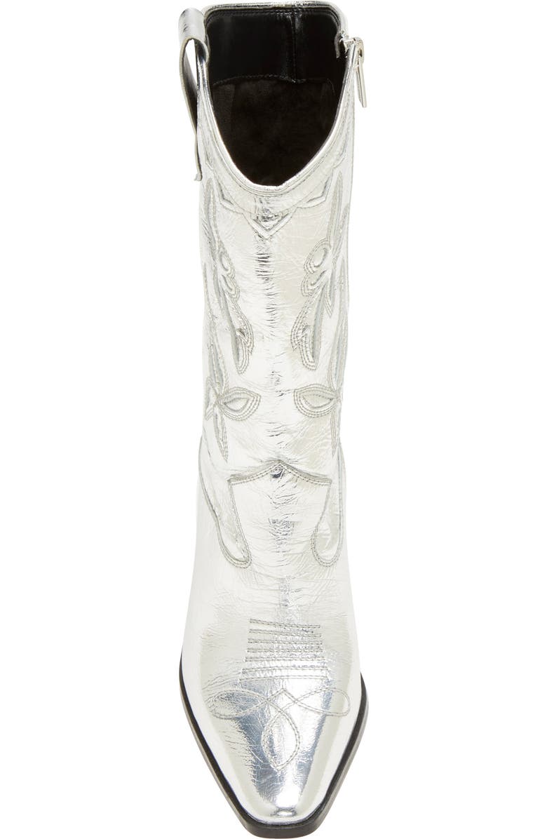 Vince Camuto Alisah Square Toe Western Boot, Alternate, color, Silver
