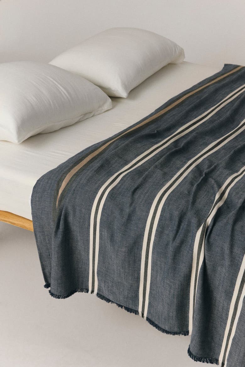 Aren King Bedspread, Main, color, Navy Blue