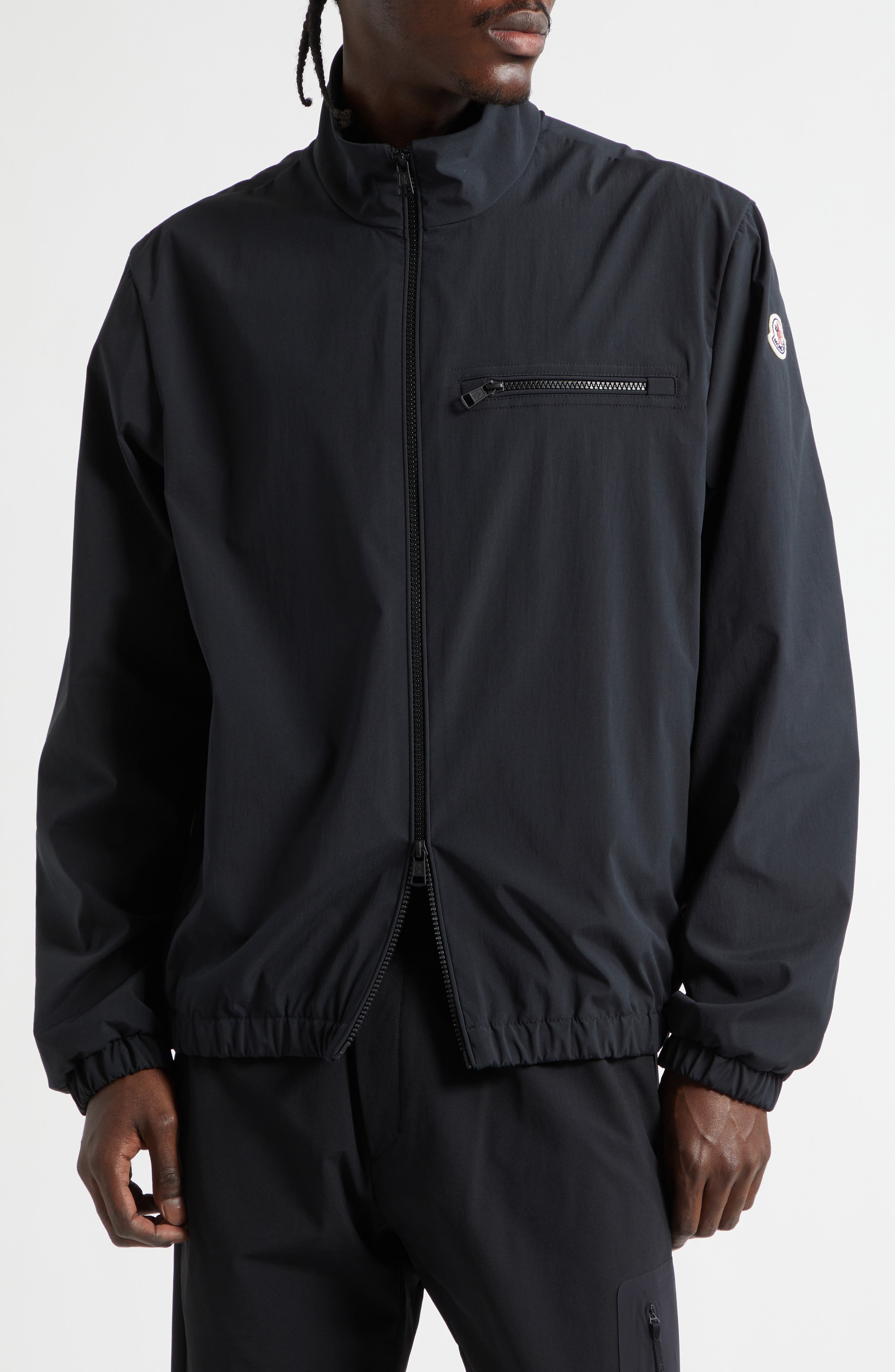 Moncler Stretch Cotton Zip Shirt | Nordstrom