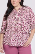 NYDJ Print Peasant Top