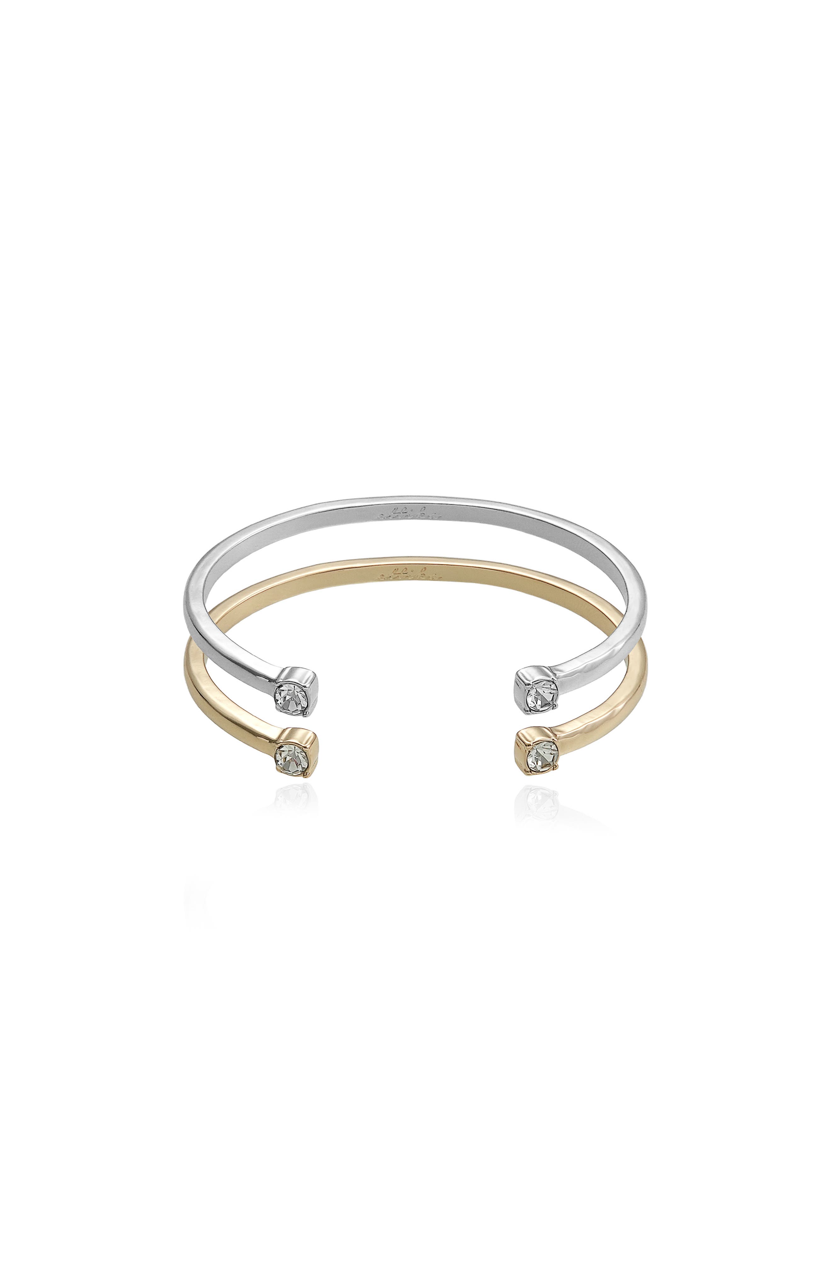 Mixed Metal Set of 2 Bangle Bracelets