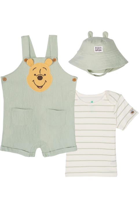 Winnie the Pooh Shortall and Tee Set with Bucket Hat