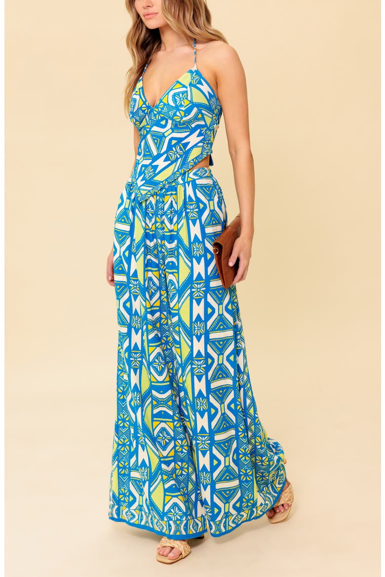 Print Two-Piece Set, Alternate, color, NAVY