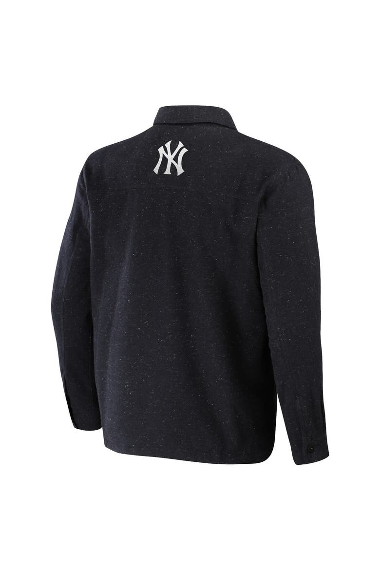 Men's Darius Rucker Collection by Fanatics Black New York Yankees Ringstop Full-Snap Shacket, Alternate, color, Charcoal