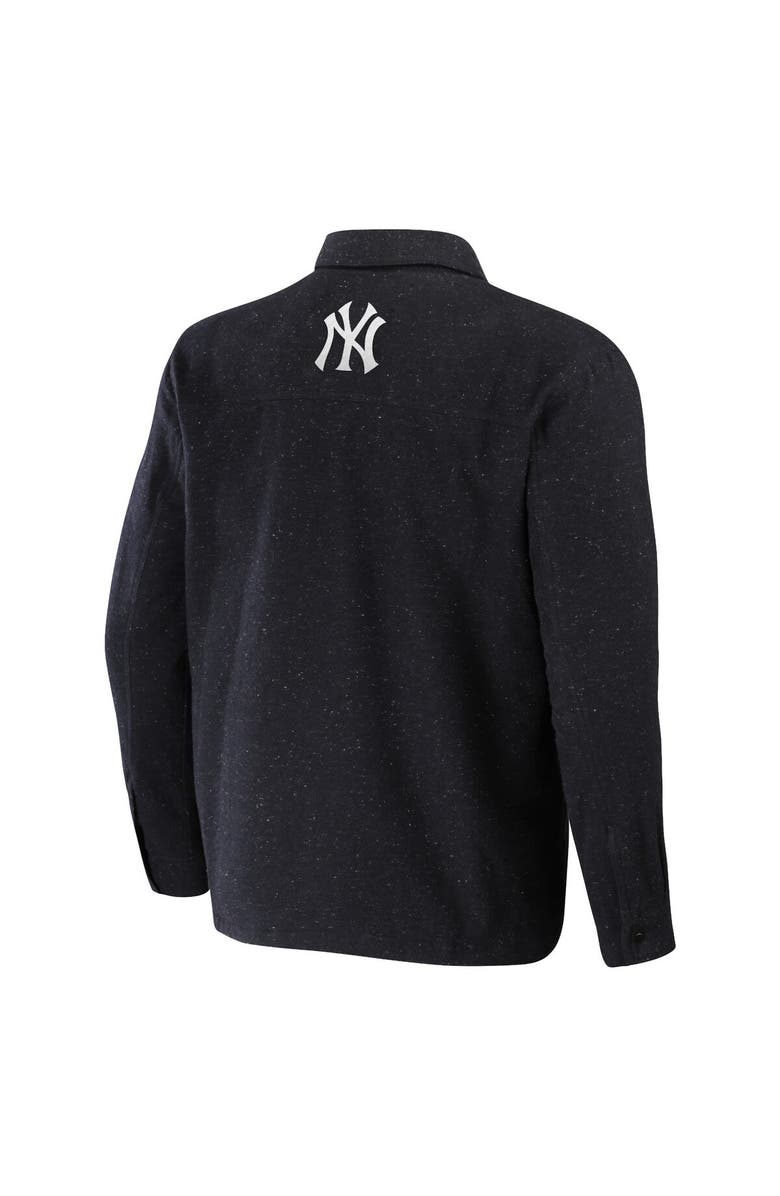 Darius Rucker Collection by Fanatics Men's Darius Rucker Collection by Fanatics Black New York Yankees Ringstop Full-Snap Shacket, Alternate, color, Charcoal
