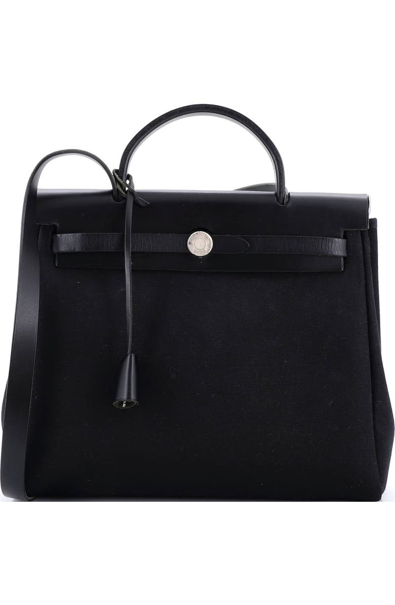 Pre-Owned Hermes Herbag Toile and Leather PM, Main, color,